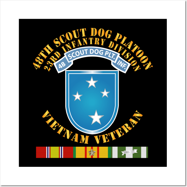 48th Inf Scout Dog Plt Tab w 23rd ID SSI w VN SVC Wall Art by twix123844